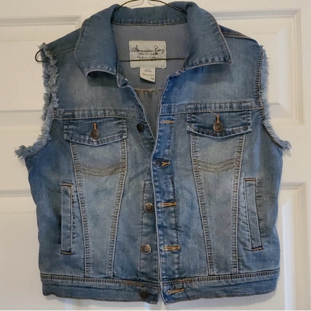 American Rag Blue Denim Vest